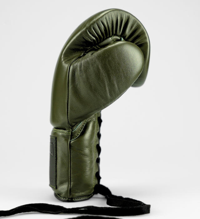 Gants de boxe Caged X Series à lacets – Kaki/Noir