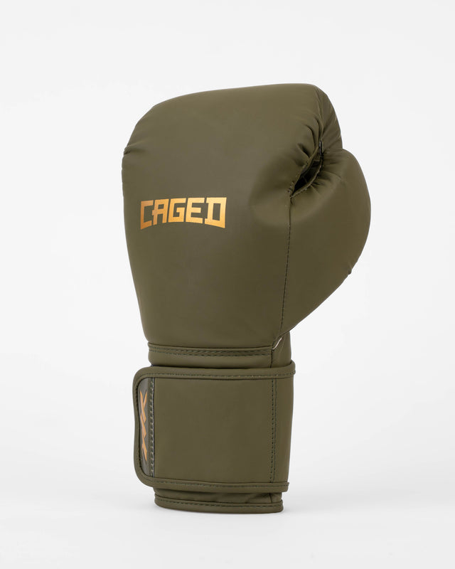 Luvas de boxe Caged Core – Caqui/Ouro