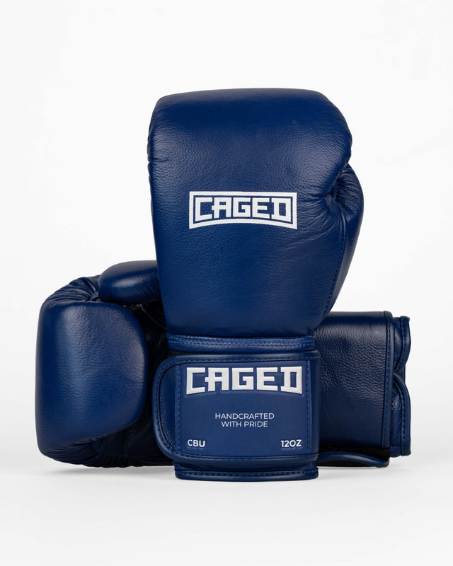 Caged Boxing Gloves 'X' Series - Navy Blue/White
