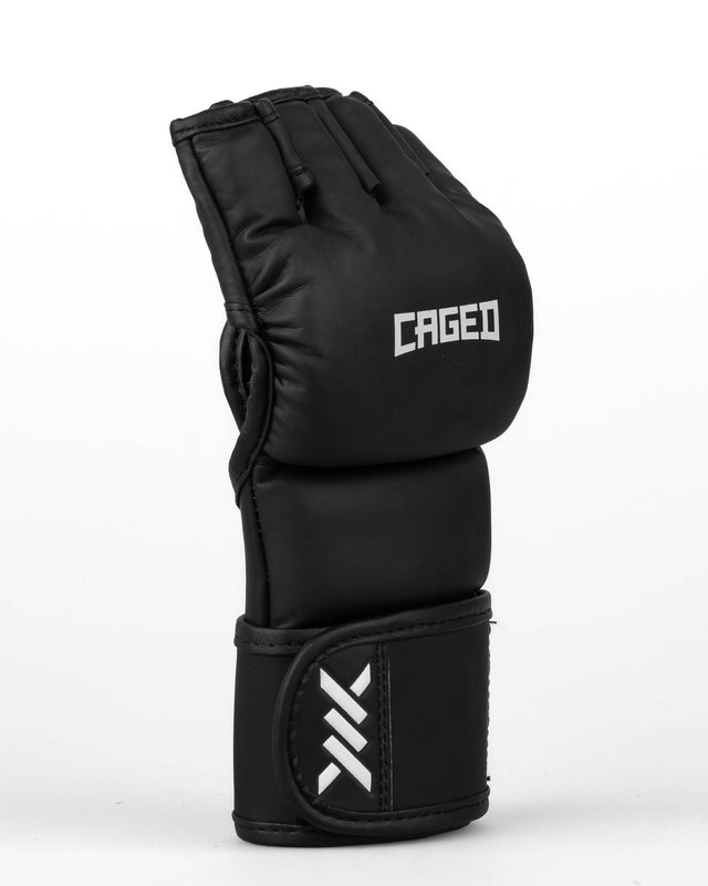 Guanti MMA Caged Shadow – Nero/Bianco opaco