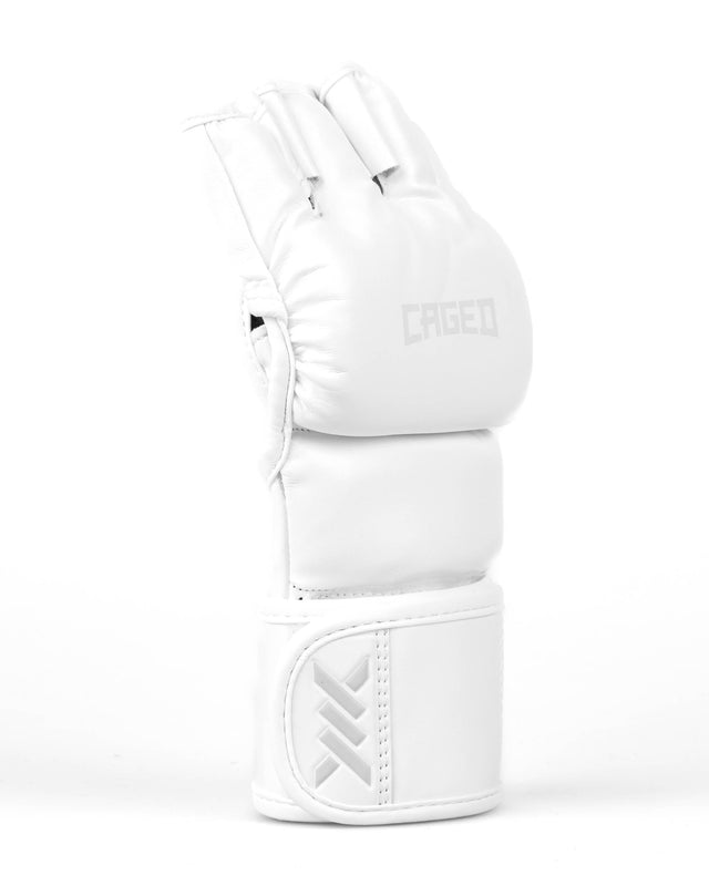Caged MMA-handsker Shadow - Hvid/Hvid