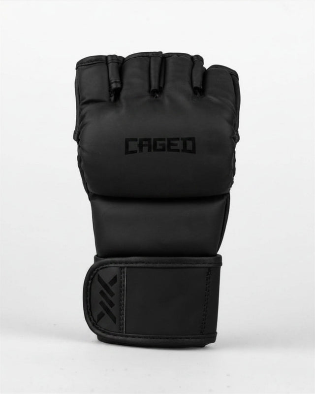 Caged MMA-handsker Shadow - Mat sort