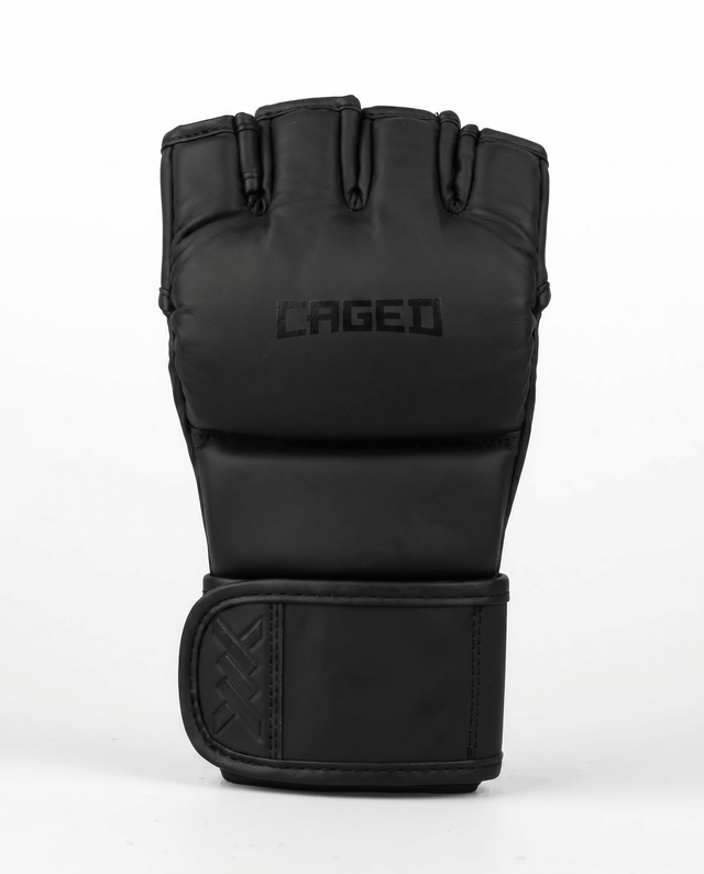 Caged MMA-handsker Shadow - Mat sort