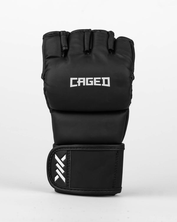Guanti MMA Caged Shadow – Nero/Bianco opaco