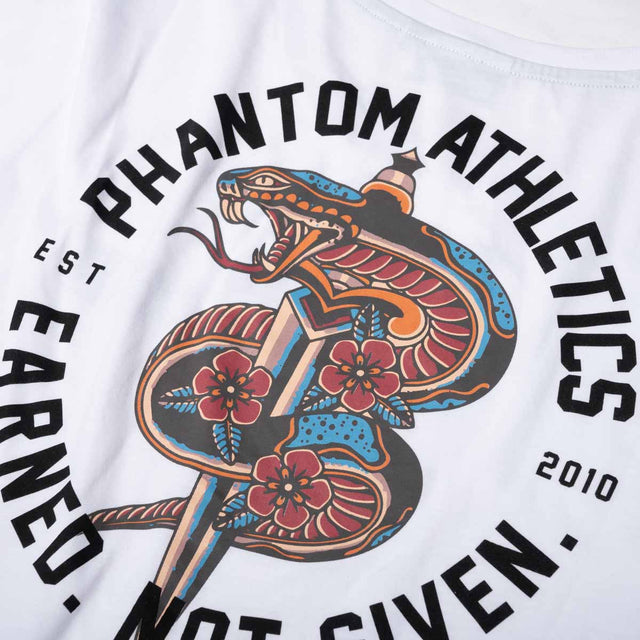 Tricou Phantom Athletics Serpent – Alb