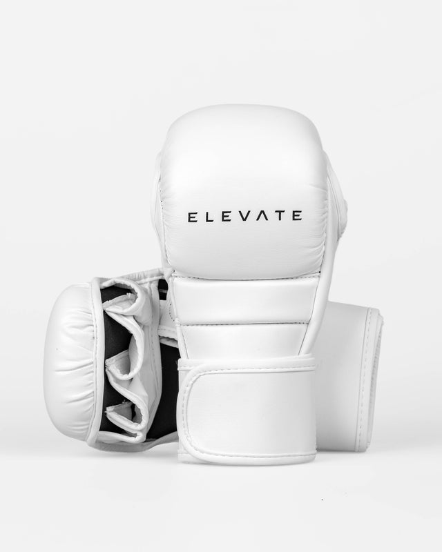 Luvas de sparring MMA Elevate Prime – Branco/Preto