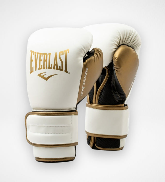 Guantoni da boxe Everlast Powerlock 2R – Bianco/Oro