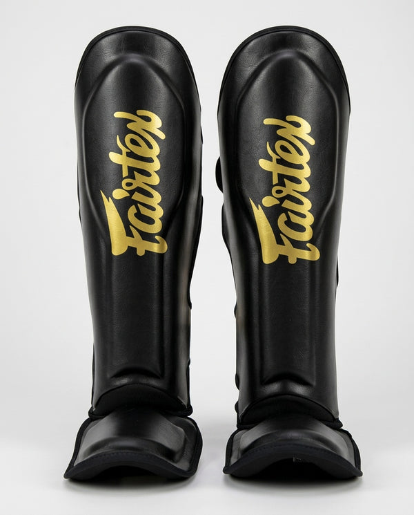 Fairtex Scheenbeschermers FXB - Zwart/Goud