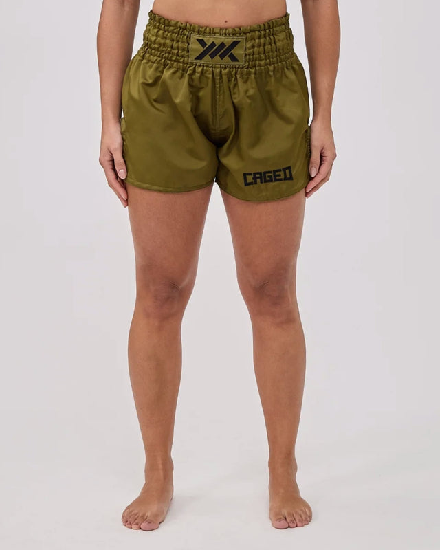 Spodenki Muay Thai Caged Classic – Lekka zieleń
