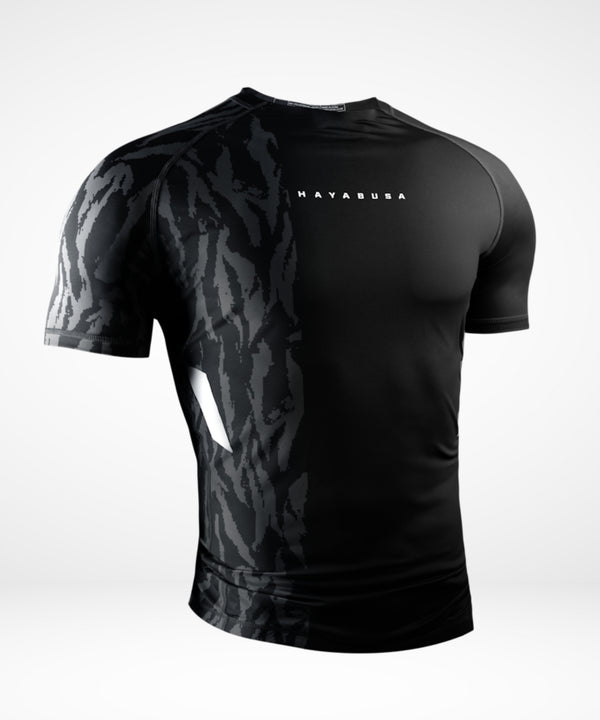 Rashguard Hayabusa Apex Mâneci Scurte – Carbon Negru