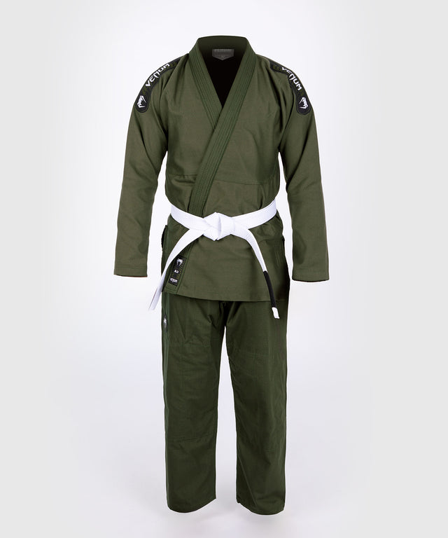 BJJ kimono Venum First – Khaki Zelená – včetně bílé pásky