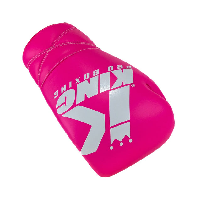 Gants de boxe King Pro Boxing XK avec lacets – Rose/Blanc