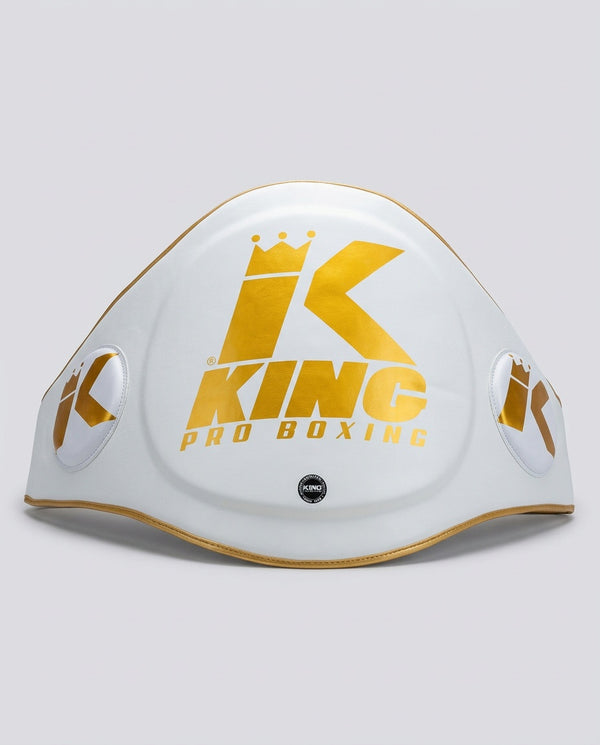 King Pro Boxing Mavebeskytter - Hvid/Guld
