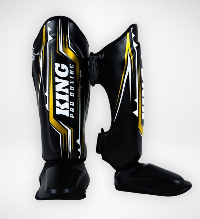 King Pro Boxing Benskydd Spartan – Svart/Gul