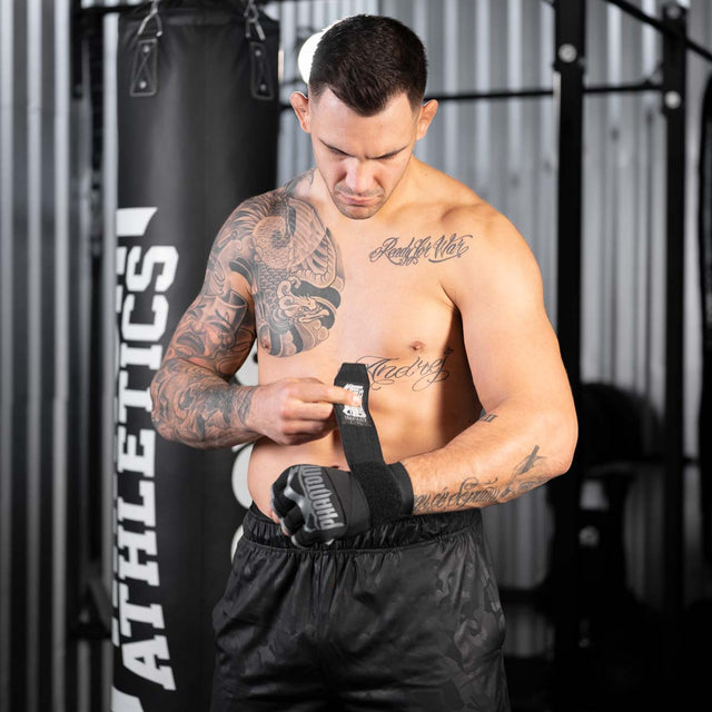 Bandaje de box Phantom Athletics Impact Gel – Negru