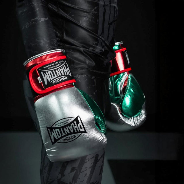 Phantom Athletics Boxhandschuhe Mexico – Silber/Grün/Rot