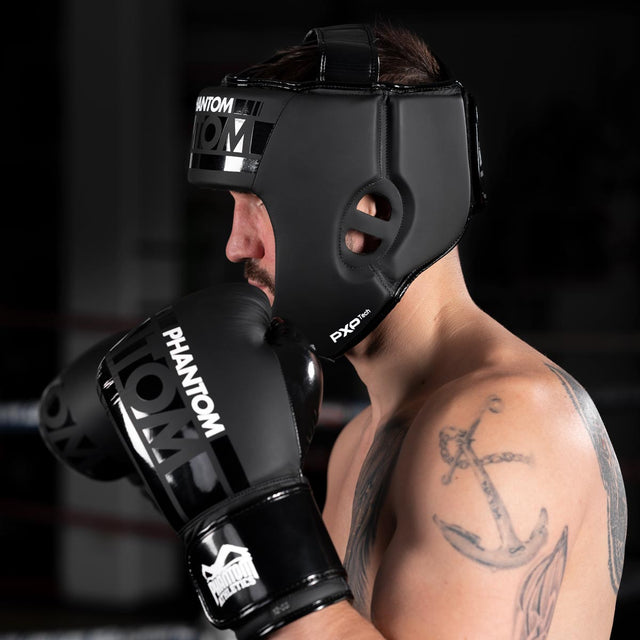 Casco da boxe Phantom Athletics Apex Open Face – Nero