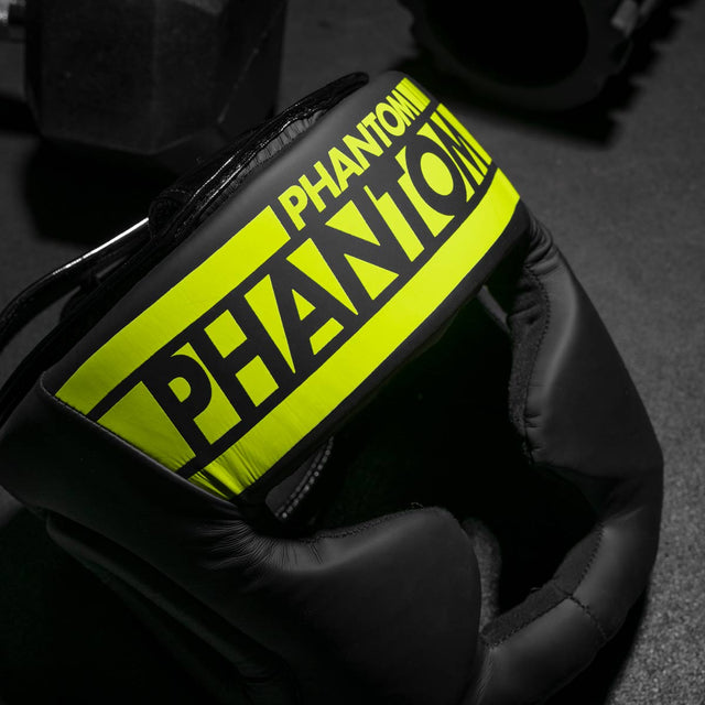 Casco da boxe Phantom Athletics Apex Full Face – Nero/Neon
