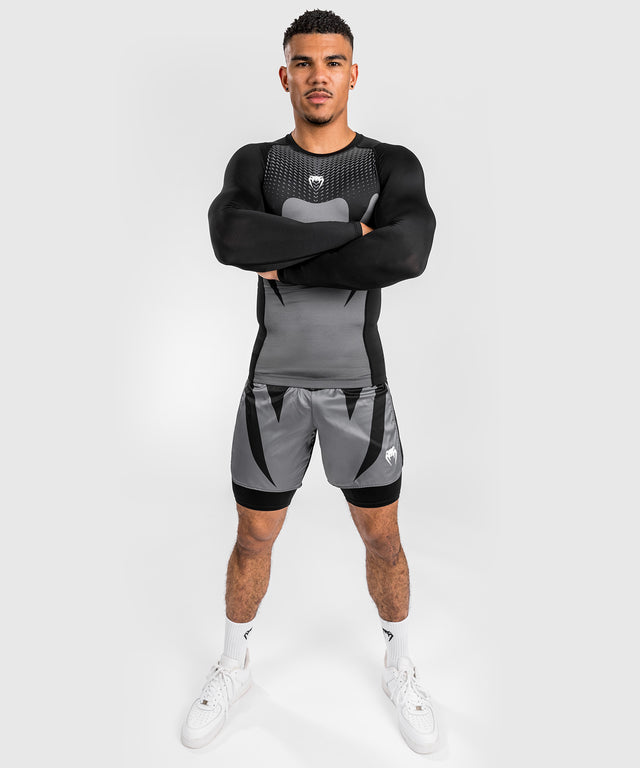 Venum Rashguard Attack Lange Ärmel – Schwarz/Grau