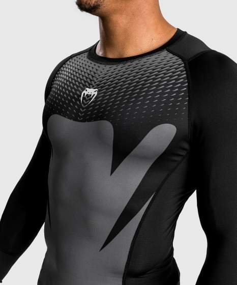 Venum Rashguard Attack Lange Ärmel – Schwarz/Grau