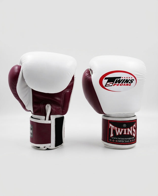 Boxerské rukavice Twins BGVL3 – Bílé/Bordeaux