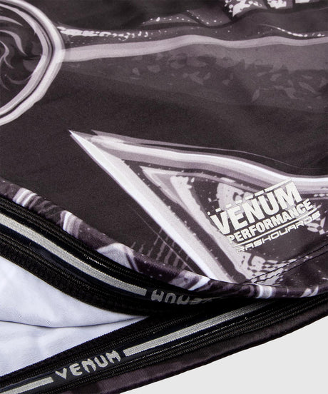 Rashguard Venum Gladiator 3.0 Manica corta - Nero/Grigio/Bianco