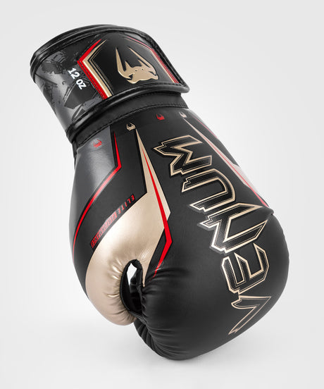 Gants de boxe Venum Elite Evo – Noir/Or/Rouge