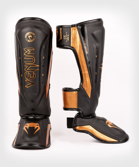 Venum Skinnebensbeskyttere Kickboxing Elite Evo – Sort/Bronze