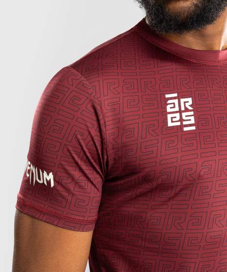 Venum x Ares Dry-Tech T-Shirt – Bordeaux Rot