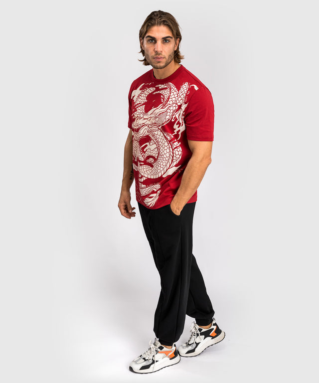 Venum T-shirt Dragon's Flight – Červené/krémově bílé