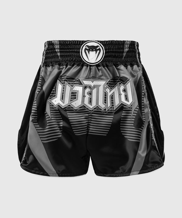Pantaloncini Muay Thai Venum Adrenaline – Nero/Grigio Argento