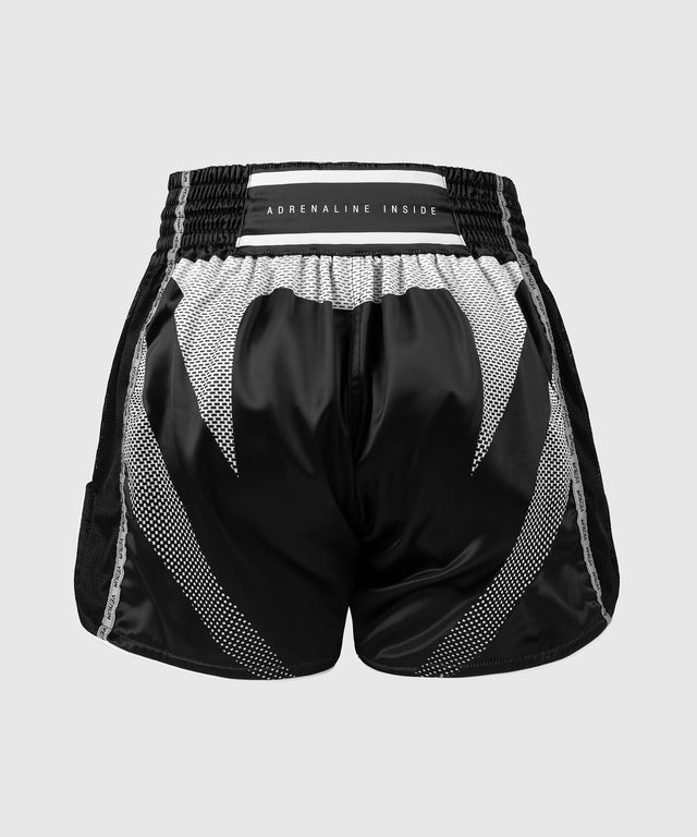 Pantaloncini Muay Thai Venum Adrenaline – Nero/Grigio Argento
