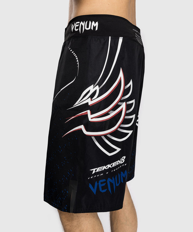 Pantaloni scurți MMA Venum x TEKKEN 8 – Jin Kazama – Albastru/Negru/Alb