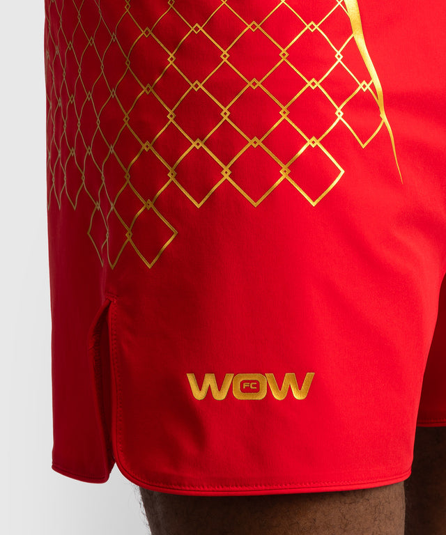 Pantaloni scurți MMA Venum x WOW FC – Roșu aprins