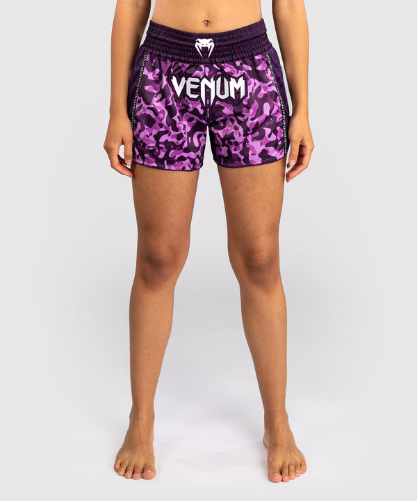 Shorts de Muay Thai Venum Iris – Violet/Camo rose