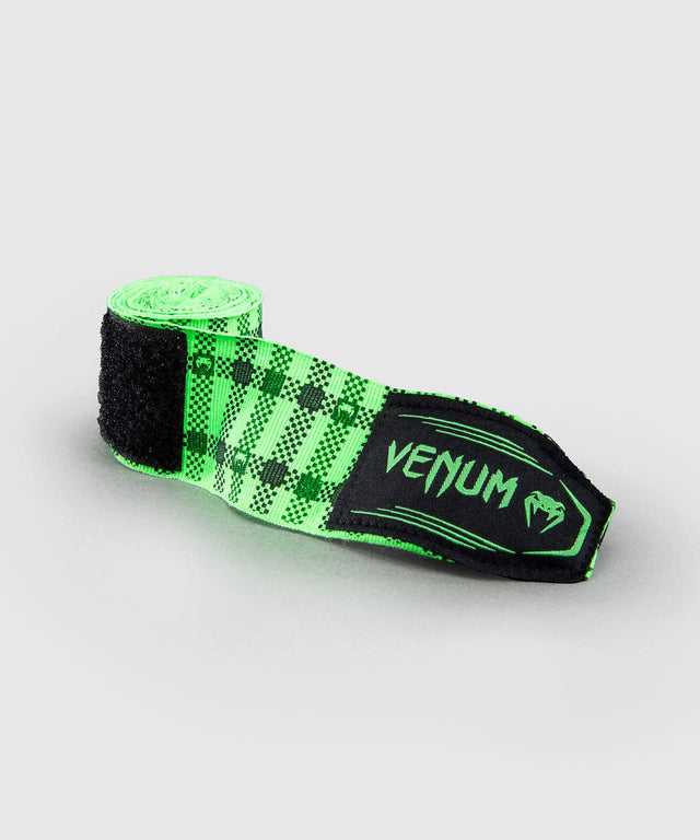Bandaje de box Venum Tartan – Verde neon