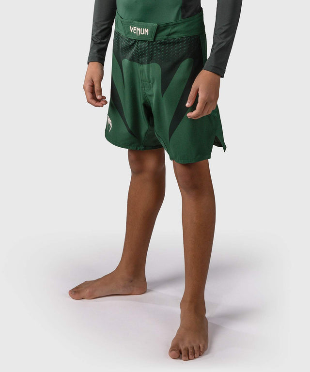 Pantaloni scurți MMA Venum Attack – Copii – Verde/Alb Rupt