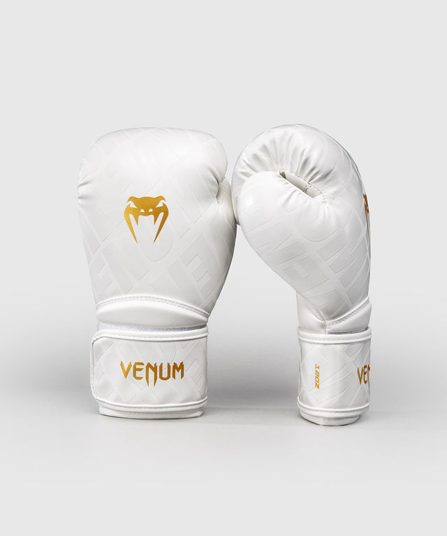 Gants de boxe Venum Contender 1.5 XT 3D – Blanc/Or (VENUM-06042-717)