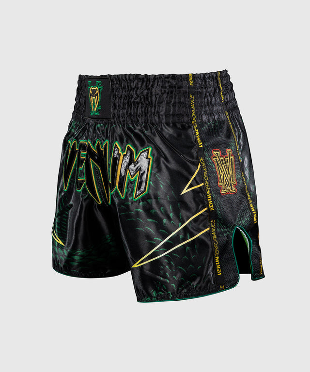 Pantaloncini Muay Thai Venum Matupa – Nero/Verde/Oro