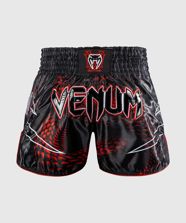 Shorts de Muay Thai Venum Matupa – Noir/Rouge/Argent