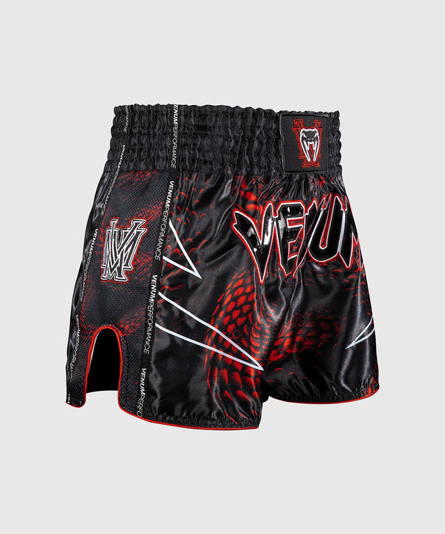 Shorts de Muay Thai Venum Matupa – Noir/Rouge/Argent