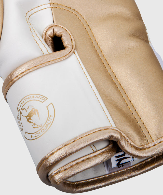 Boxerské rukavice Venum Elite – Bílé/Zlaté