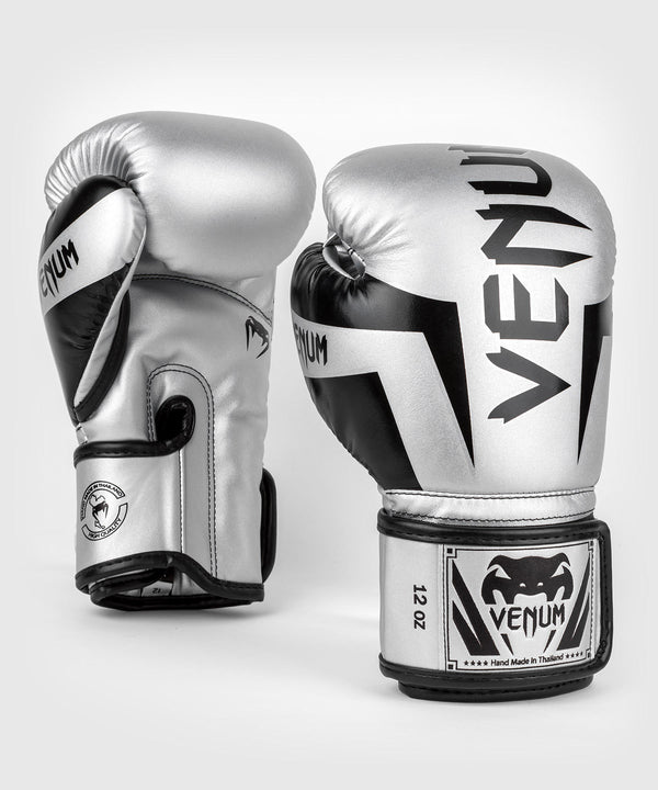 Guantes de boxeo Venum Elite – Plata/Negro