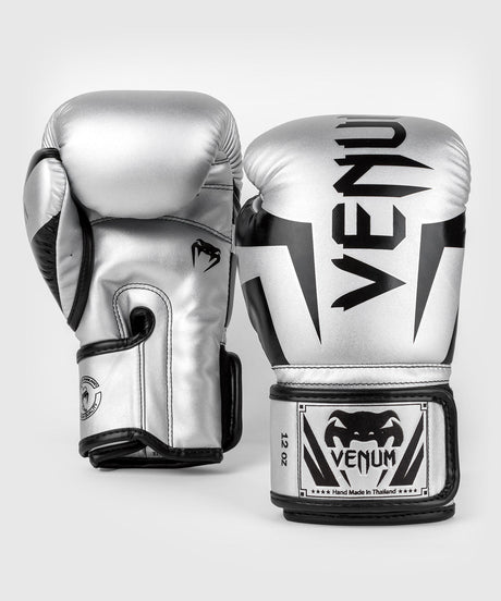 Venum Elite Boxing Gloves – Silver/Black