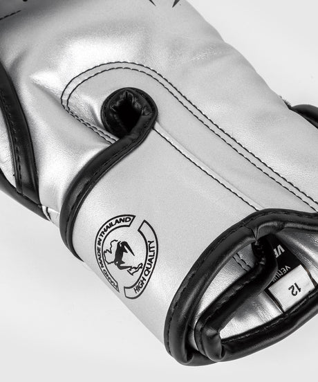 Venum Elite Boxing Gloves – Silver/Black