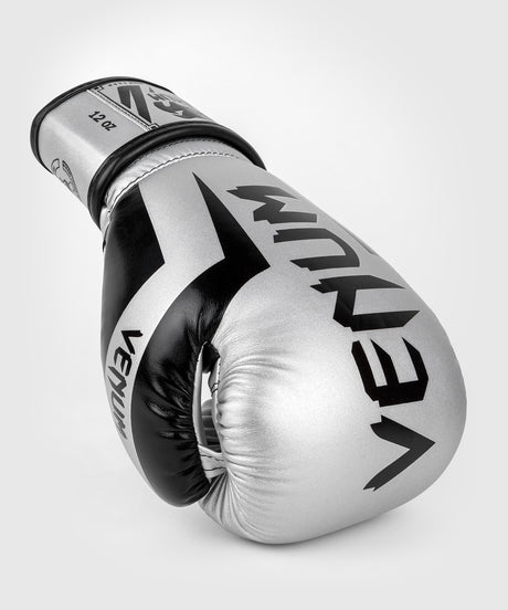 Venum Elite Boxing Gloves – Silver/Black
