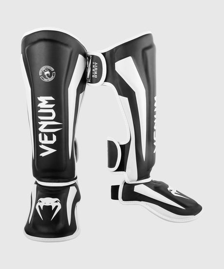 Protège-tibias Venum Elite – Noir/Blanc