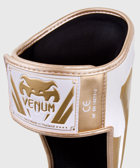Venum Benskydd Kickboxning Elite – Vit/Guld