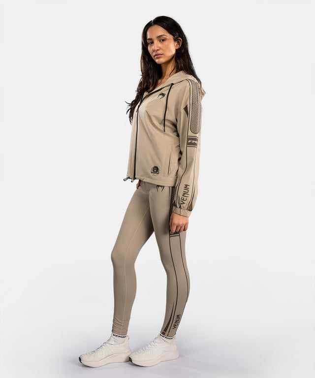 Felpa con zip UFC Venum Unity da donna – Sabbia