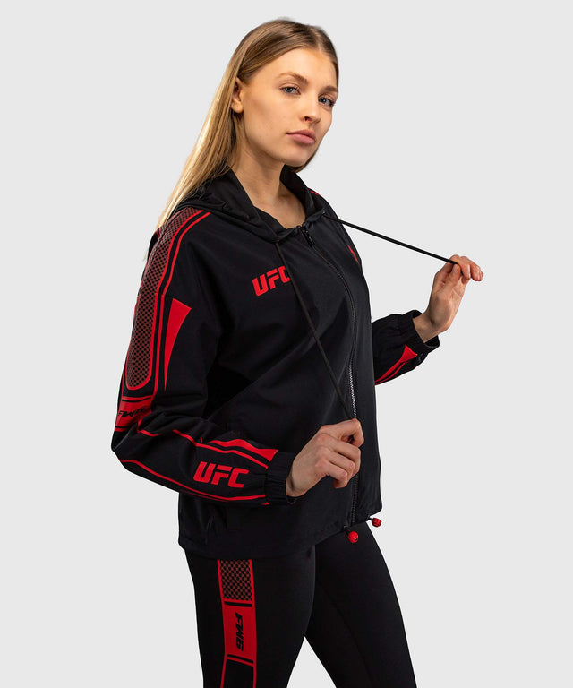 Felpa con zip UFC Venum Unity da donna – Nero